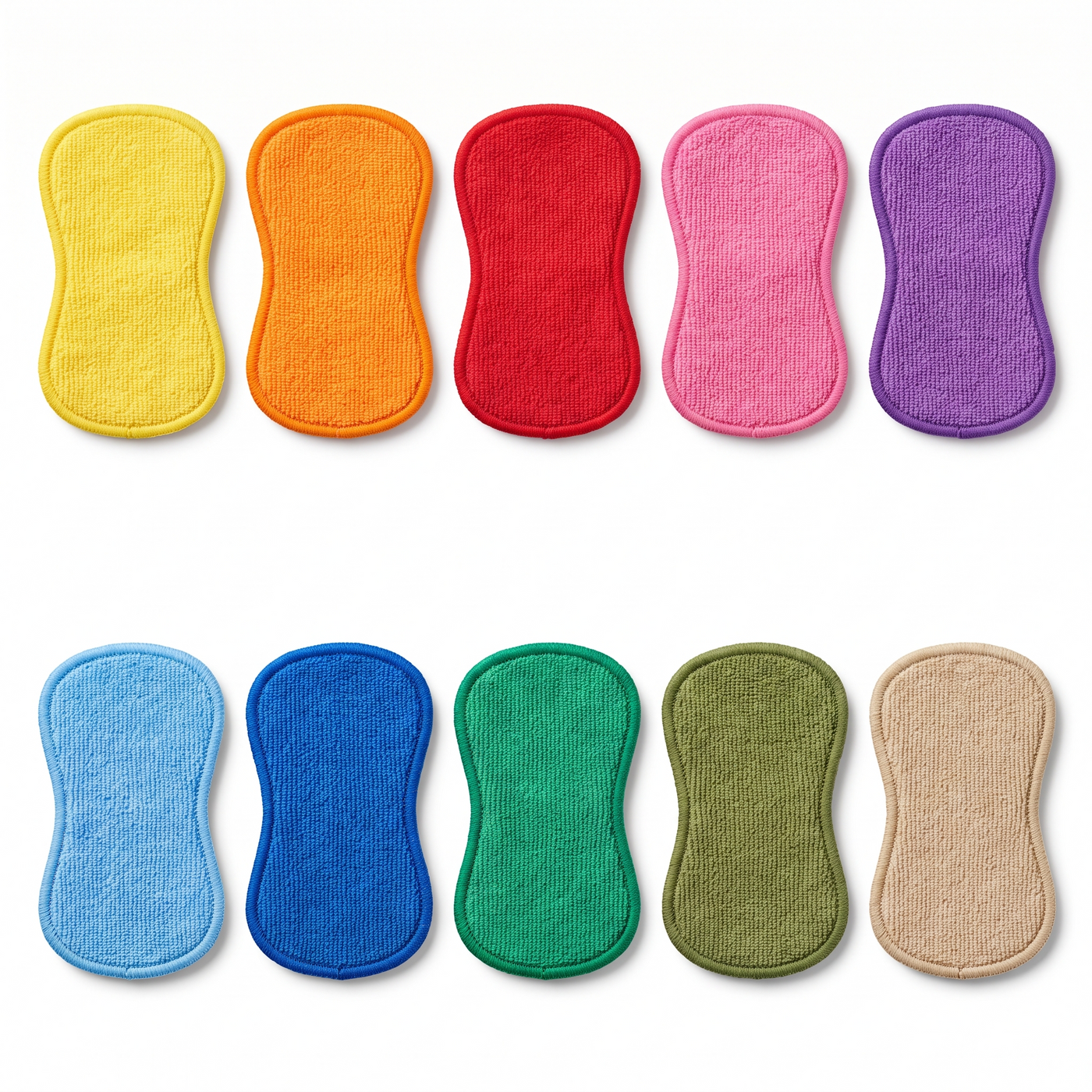 Lotto da 10 spugne in microfibra colori assortiti