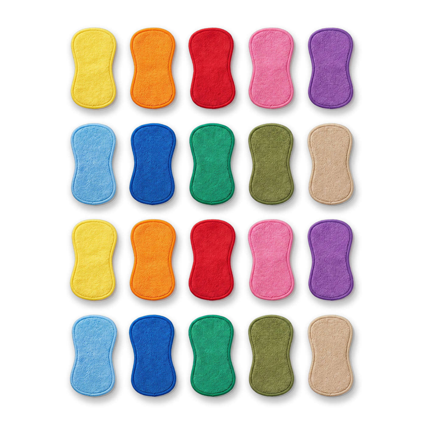 Lotto da 20 spugne in microfibra colori assortiti